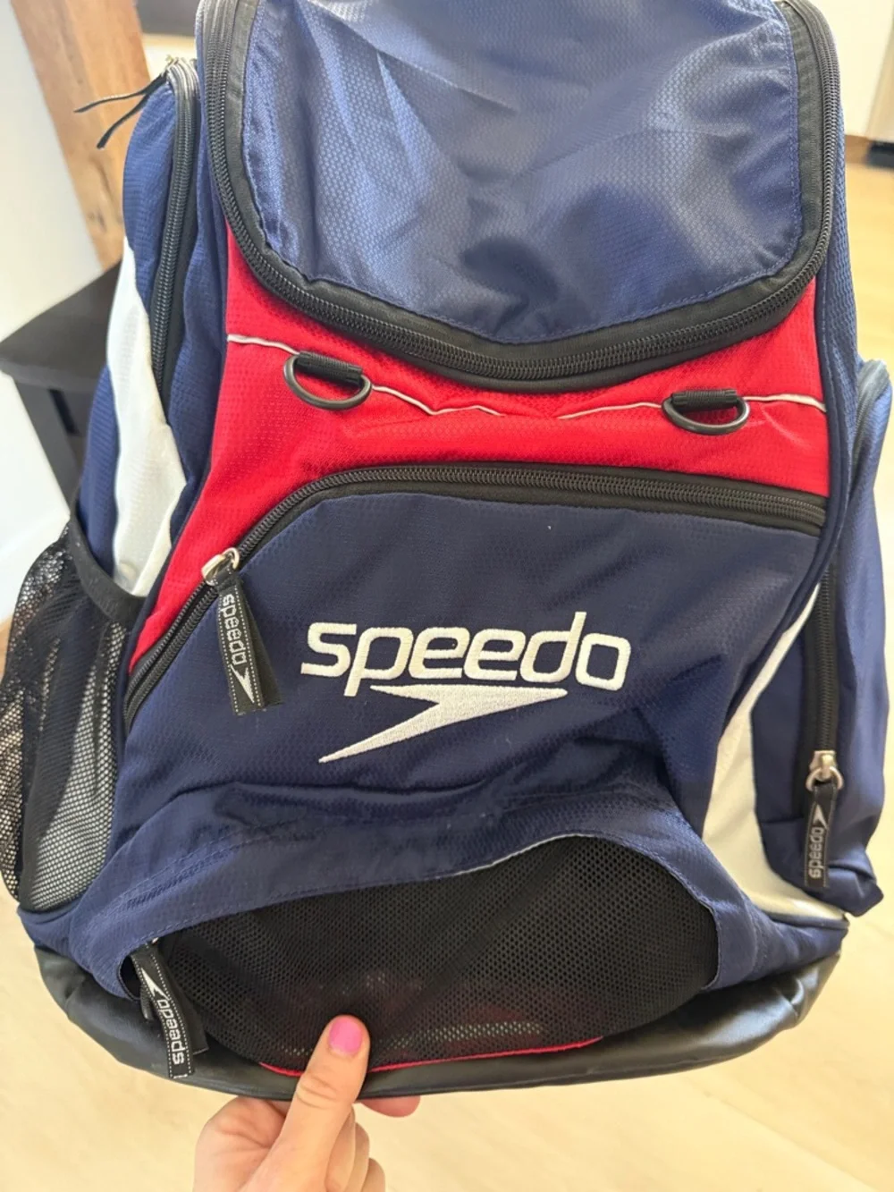 Speedo Navy, Red & White Sport Backpack - Picture 2 of 8